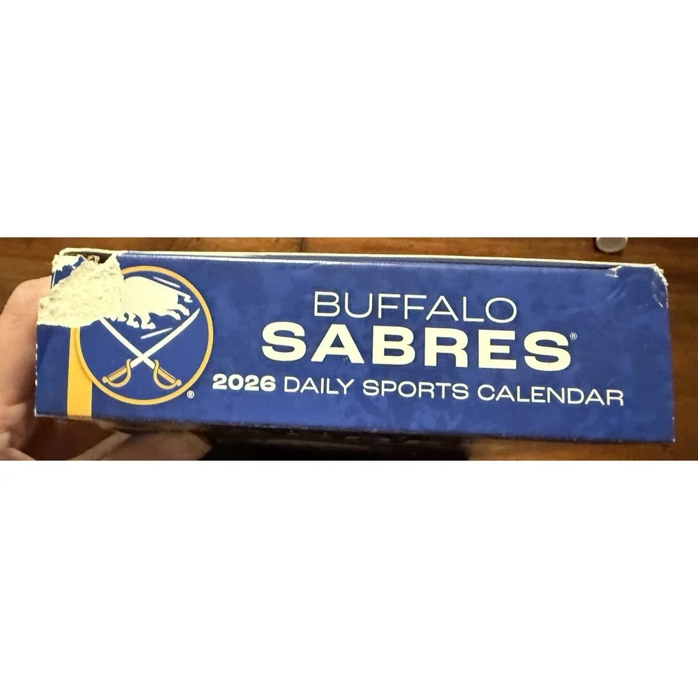 NHL Buffalo Sabres 2026 Desk Calendar, 5.38'' X 5.38'', 12-Mo